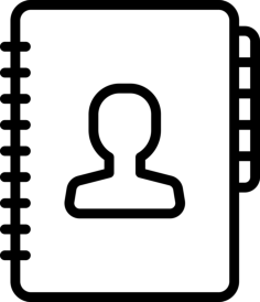 Address Book Digital Sketch Svg Design, Free Vectors File